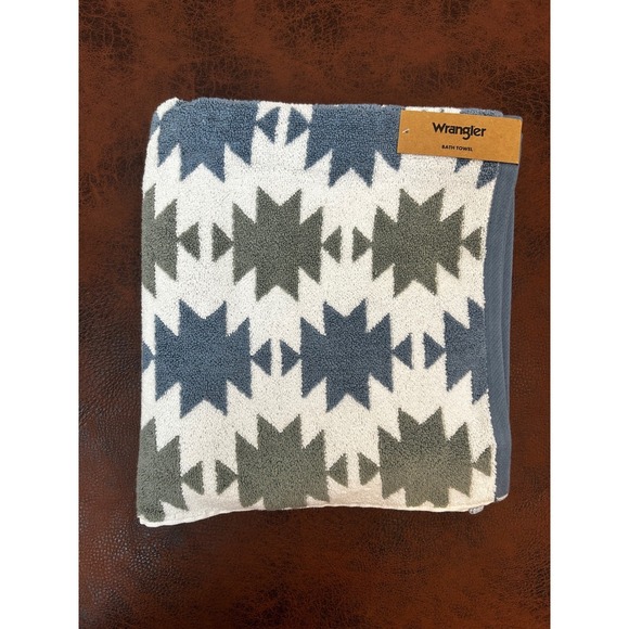 Wrangler Other - Wrangler Bath Towel Set 2 Pack Southwestern Geometric Blue Green White